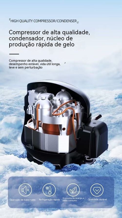Máquina de gelo doméstica pequena • O dispositivo perfeito para fazer gelo rápido no verão