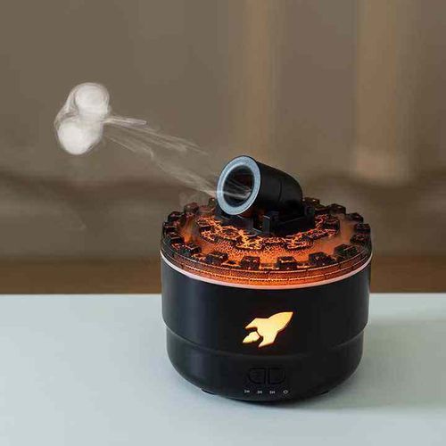 280ML volcanic Lava Cracks Portable Ultrasonic Aroma Essential Oil Diffuser Cannon Air Humidifier for Home