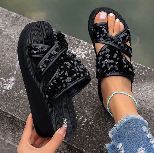 Women's stylish breathable mesh round toe slippers
