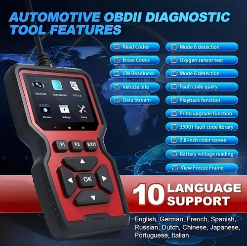 2025 Advanced V519 OBD2 Scanner Tool - Professional Code Reader & Scan Tool for Live Data