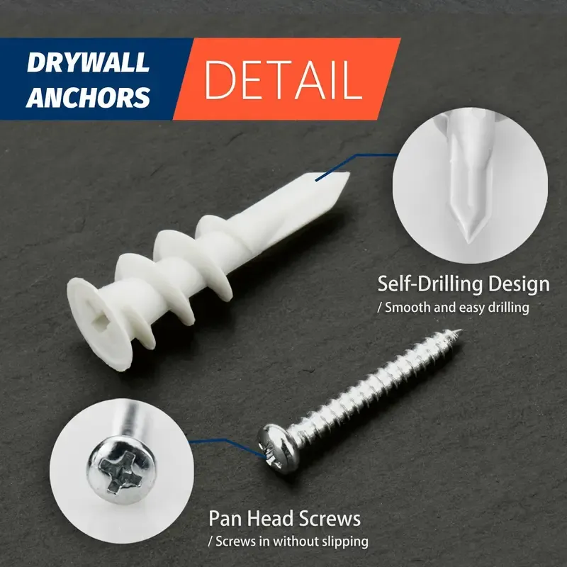 100 Anchors+100 Screws