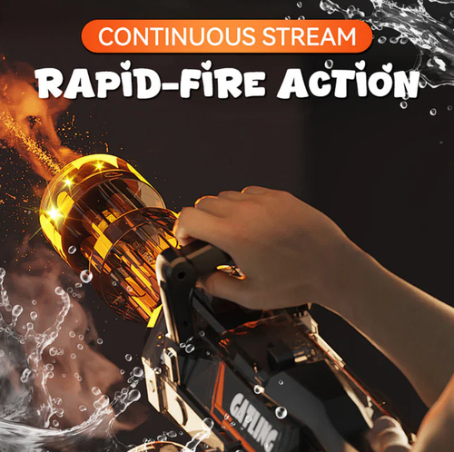 Gatling Electric Water Blaster with Lighting & Smoke Effect