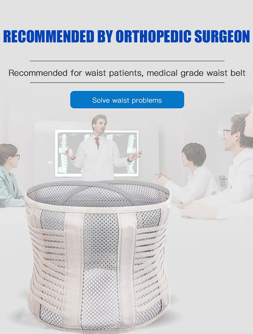 Caring for your lumbar spine Heat-pressed Mesh Breathable Steel Plate Support Waist Protector