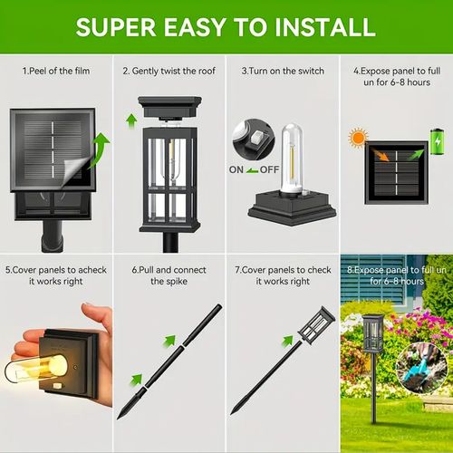 Solar Lights Outdoor(2pcs)