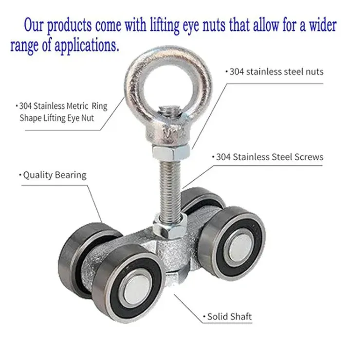 2pcs Taller Strut Channel Trolley Assembly