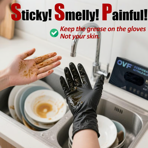 Heavy Duty Nitrile Gloves,6mil-50 Count