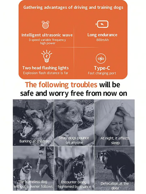 Ultrasonic Dog Bark Deterrent Device
