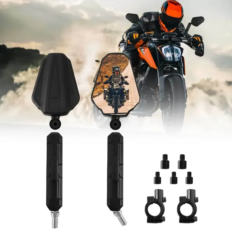 Aluminum Motocycle Mirrors - 360° Adjustable, Ball-Head Design for Street & Dirt Bikes, ATVs