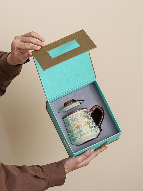 Chinese-style Ru Kiln Dunhuang Color-changing Office Cup