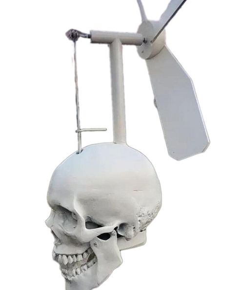 🔥 Iron Skull Whirligig - Garden Decor