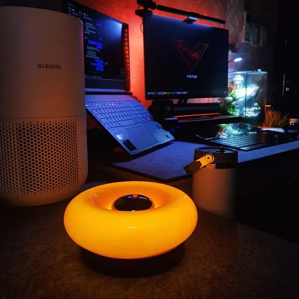 Donut Lamp – USB Rechargeable Touch Light for Desk & Wall