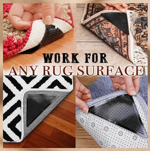 Reusable Corner Area Carpet Rug Grippers 8pc 1Set