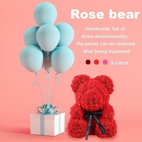 Handmade Rose Teddy Bear-Eternal Love