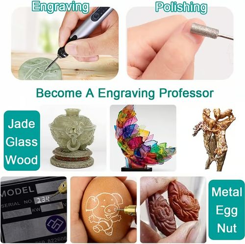 Rechargeable mini electric engraving machine set
