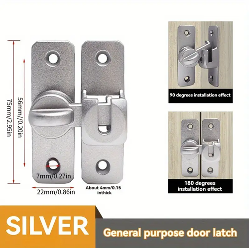 4pcs Door Lock Latch Equipped With Screws And Nail-free Glue