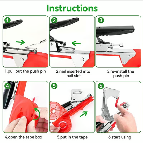 Plant Tying Machine &20 rolls of tape&10000 special nails