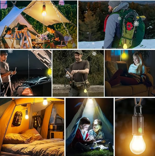 🔥Solar Tent Lights USB Rechargeable Led Camping Lantern