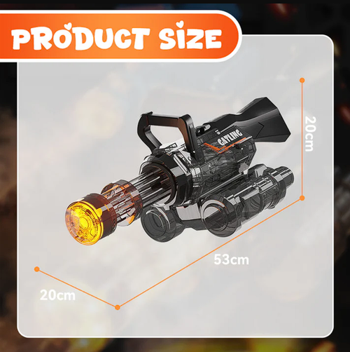 Gatling Electric Water Blaster with Lighting & Smoke Effect