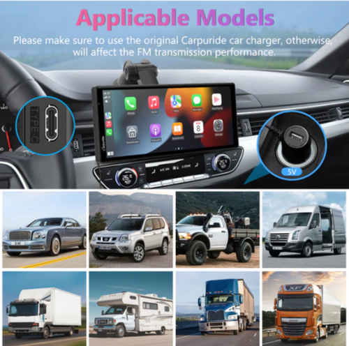 Console de tableau de bord multimédia intelligente portableavec caméra frontale et fonction DVR