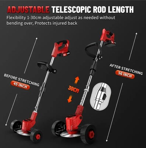 Lithium battery roller lawn mower