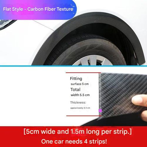 4pcs Carbon fiber wheel arch anti-collision strip