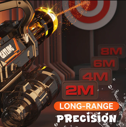 Gatling Electric Water Blaster with Lighting & Smoke Effect