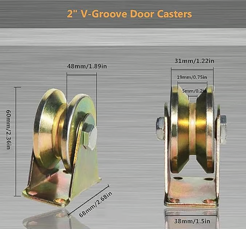 2Pcs Track Wheel Bearing Pulley