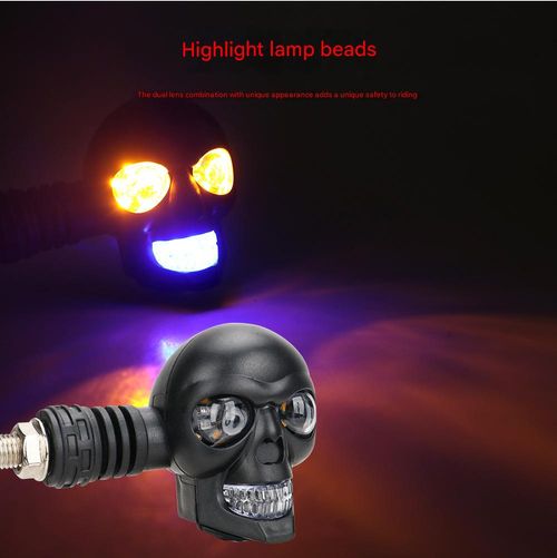 2Pairs LED White and Yellow Two-color Modified Motorcycle Auxiliary Lights