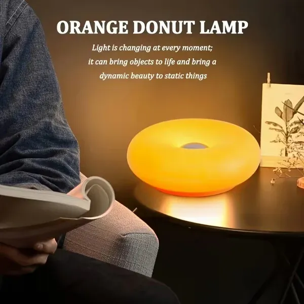 Donut Lamp – USB Rechargeable Touch Light for Desk & Wall