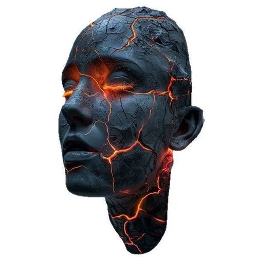Cracked Soul Broken Face Shape Wall Lamp