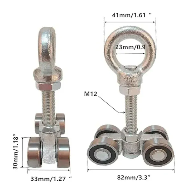 2pcs Taller Strut Channel Trolley Assembly