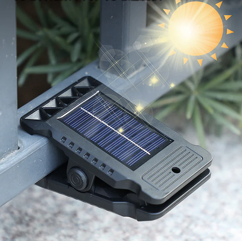 8-grid LED Solar clip light with motion sensor