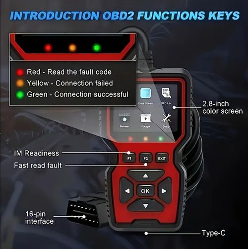 2025 Advanced V519 OBD2 Scanner Tool - Professional Code Reader & Scan Tool for Live Data
