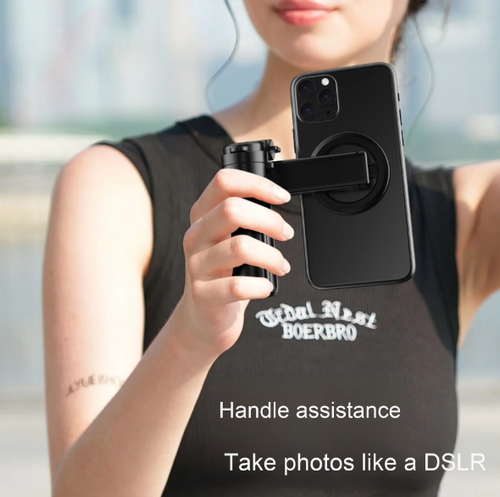 New Portable Magnetic Selfie Stick with Bluetooth Remote Control Camera Button and Telescopic Phone Holder