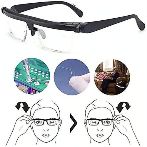 ADJUSTABLE FOCUS GLASSES NEAR AND FAR SIGHT