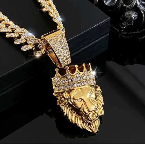 Men's Vintage Lion Head Pendant Necklace