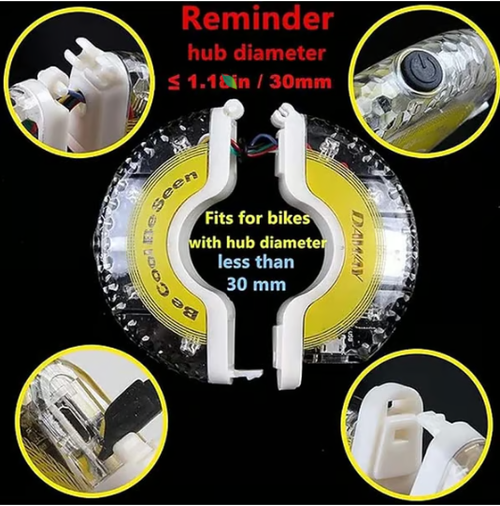 ✨ LED Cycling Wheel Hub Light for Night Riding