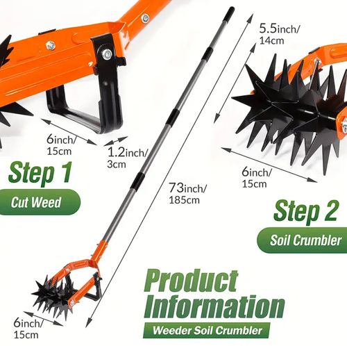 Adjustable Garden Hand Tiller & Weeder