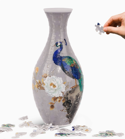 Elegant 3D puzzle vase - Suitable for real flowers
