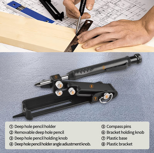 Multifunctional Marking Tool Alloy Base Stand With Pen