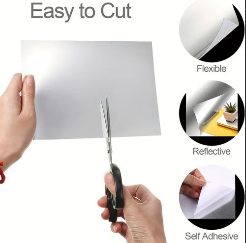 8pcs Non-Glass Flexible Mirror Tiles