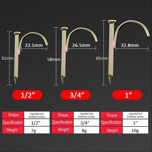 380pcs Water Pipe Fixing Hook Nail