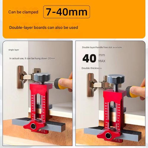 Aluminum alloy multifunctional cabinet door installation aid
