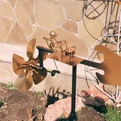 Handmade Metal Drummer Windmill