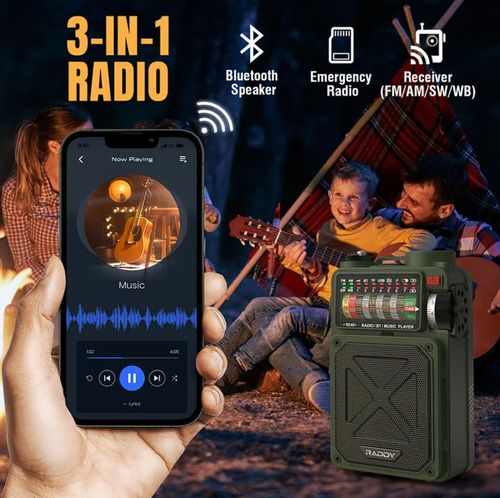 🔥3-in-1 Retro AM FM SW WB Radio