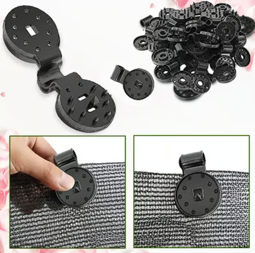 40pcs Shade Cloth Heavy Duty Lock Grip Colorful 40m Nylon Rope Set