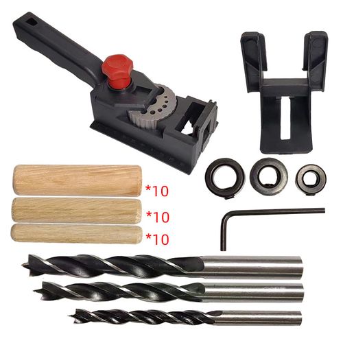 38-Piece Color Box Set Dowel Drill Guide