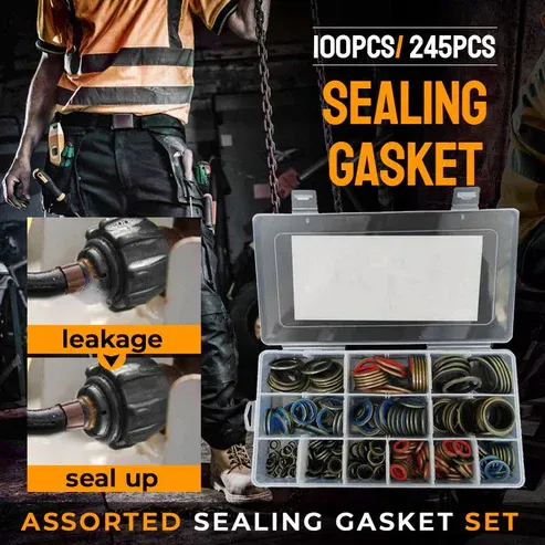 Pousbo® 245pcs Assorted Sealing Gasket Set