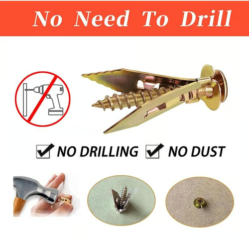 100Pcs Self Drilling Drywall Anchors with Screws Kit