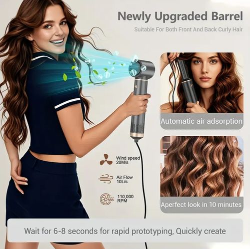 5-in-1 Blow Dryer Brush - Detachable Air Curler & Styler